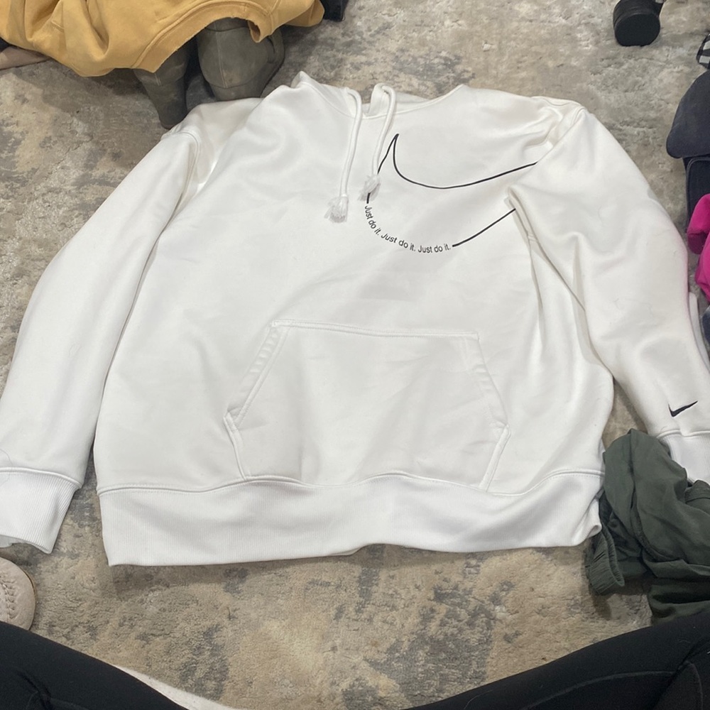 white thermal nike hoodie